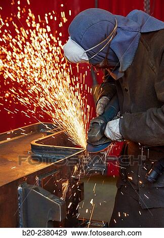 Stock Photo - Welder. Industry. Gipuzkoa. Basque Country. Spain.. Fotosearch