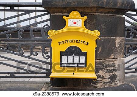 Yellow Postbox, Dresden, Germany, Europe. View Large Photo Image Stock Photo - Yellow Postbox, Dresden, Germany, Europe.. Fotosearch