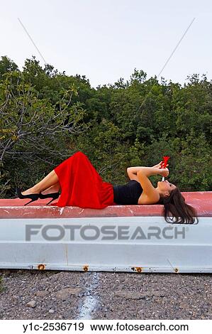 Young woman with trumpet. View Large Photo Image Stock Photo - Young woman with trumpet.. Fotosearch