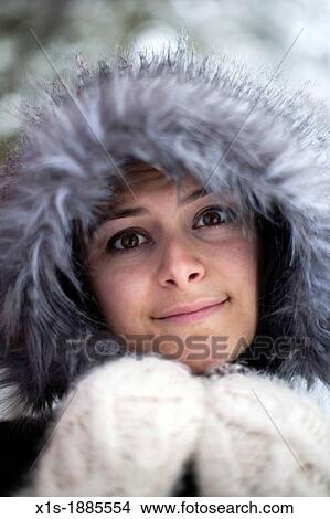 20-something, olive skinned, long hair girl outside in winter View Large Photo Image Picture - 20-something, olive skinned, long hair girl outside in winter. Fotosearch
