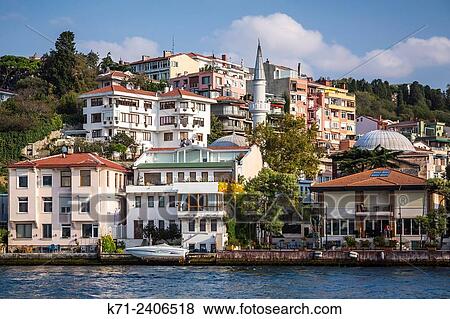 A coastal village and settlement on the Bosphorus near Istanbul, Turkey. View Large Photo Image Stock Photo - A coastal village and settlement on the Bosphorus near Istanbul, Turkey.. Fotosearch