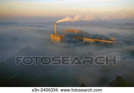Aerial of factory with smoke, Frederick Maryland. View Large Photo Image Picture - Aerial of factory with smoke, Frederick Maryland.. Fotosearch