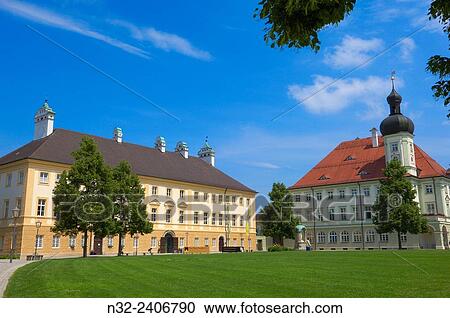 Stock Image - Altoetting, Town Hall, Chapel Square, Upper Bavaria, Bavaria, Germany,.. Fotosearch
