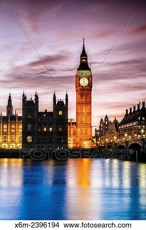 Big Ben and Houses of Parliament at dusk. London, England, United kingdom, Europe. View Large Photo Image Picture - Big Ben and Houses of Parliament at dusk. London, England, United kingdom, Europe.. Fotosearch