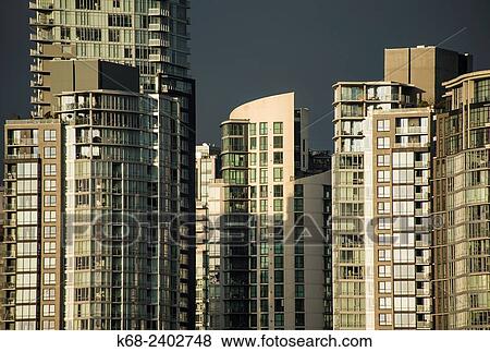 Buildings on False Creek, Vancouver, BC, Canada. View Large Photo Image Stock Photo - Buildings on False Creek, Vancouver, BC, Canada.. Fotosearch