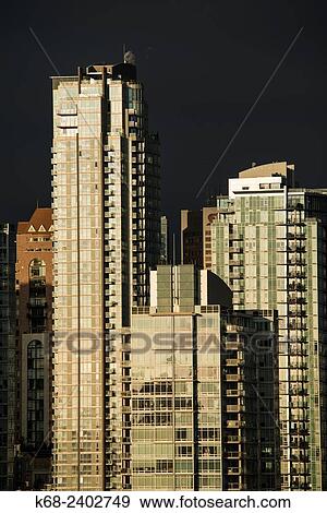 Buildings on False Creek, Vancouver, BC, Canada. View Large Photo Image Stock Photo - Buildings on False Creek, Vancouver, BC, Canada.. Fotosearch