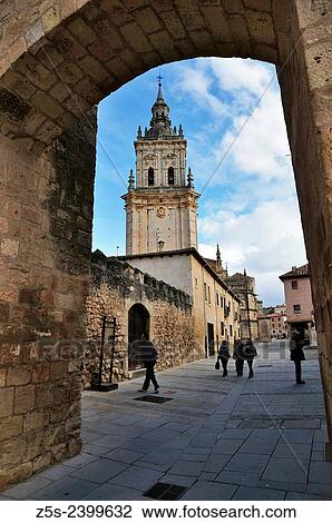 Stock Image - Burgo de Osma, ancient village in Soria, Spain.. Fotosearch