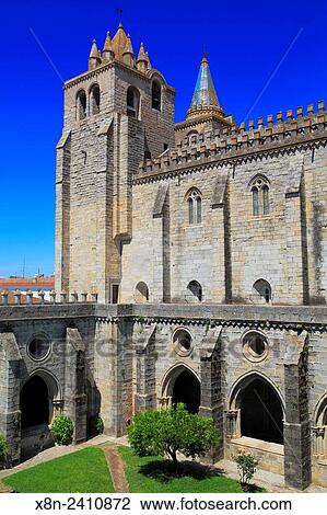Stock Image - Cathedral (Se de Evora), Evora, Alentejo, Portugal.. Fotosearch