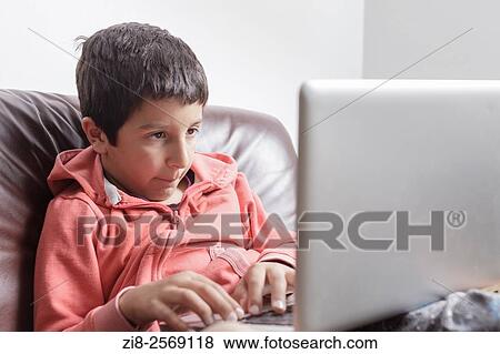Child on computer. View Large Photo Image Stock Photo - Child on computer.. Fotosearch