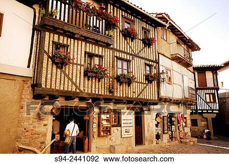 Church square of La Alberca, Salamanca, Spain. View Large Photo Image Stock Image - Church square of La Alberca, Salamanca, Spain.. Fotosearch