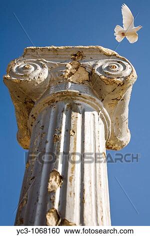 Stock Image - Column with bird. Fotosearch