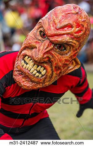 Stock Photo - Devil at Congos and Devils festival, Portobelo, Colon Province, Panama, Central America.. Fotosearch