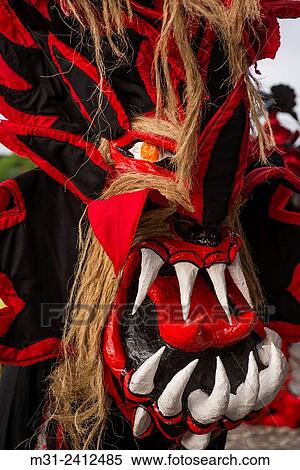 Stock Photography - Devil at Congos and Devils festival, Portobelo, Colon Province, Panama, Central America.. Fotosearch
