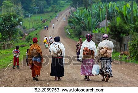 Stock Image - Dorze people, Naciones, Etiopia, Africa.. Fotosearch