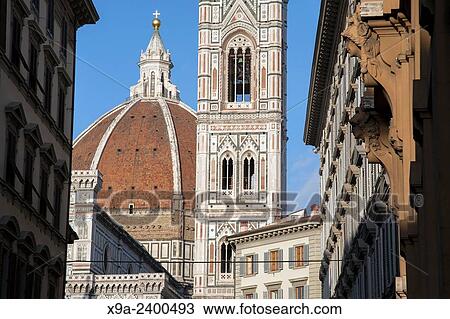 Doumo Cathedral Church Dome and Bell Tower, Florence, Italy. View Large Photo Image Stock Image - Doumo Cathedral Church Dome and Bell Tower, Florence, Italy.. Fotosearch