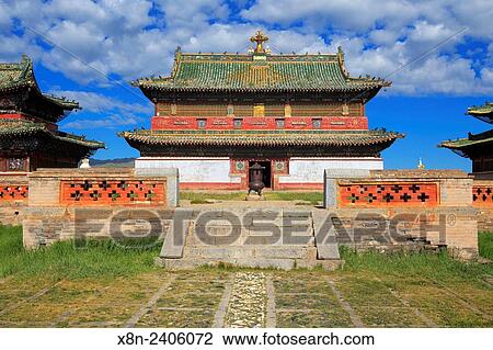 Erdene Zuu Buddhist monastery, Kharkhorin, Ovorkhangai Province, Mongolia. View Large Photo Image Stock Image - Erdene Zuu Buddhist monastery, Kharkhorin, Ovorkhangai Province, Mongolia.. Fotosearch