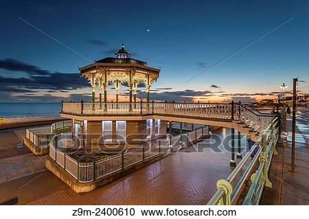 Evening at the Bandstand in Brighton, UK. View Large Photo Image Stock Image - Evening at the Bandstand in Brighton, UK.. Fotosearch