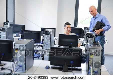 Executive partner. Computer Academy. View Large Photo Image Stock Image - Executive partner. Computer Academy.. Fotosearch