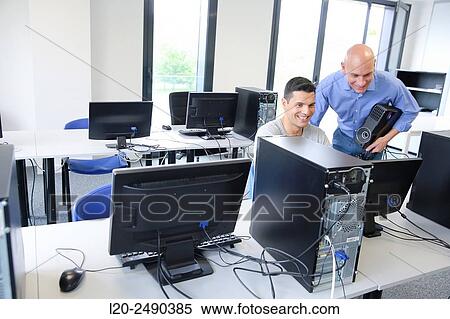 Executive partner. Computer Academy. View Large Photo Image Stock Photography - Executive partner. Computer Academy.. Fotosearch