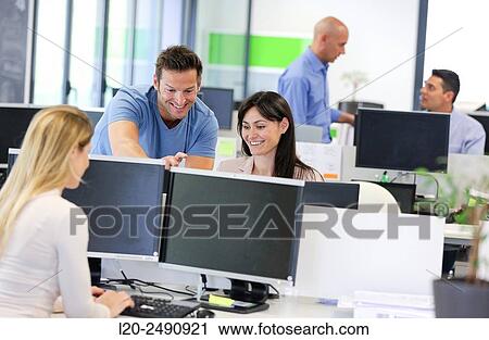 Stock Image - Executive Team. Office.. Fotosearch