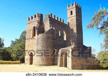 Stock Photo - Fasil Gebbi complex (Fasilides Castle), Gonder, Amhara region, Ethiopia.. Fotosearch