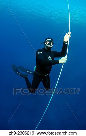 Stock Photo - Freediver, Mediterranean Sea, Kash, Turkey.. Fotosearch