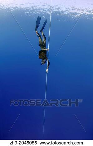 Stock Photography - Freediver, Mediterranean Sea, Kash, Turkey.. Fotosearch