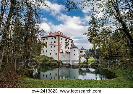 Stock Image - Grad SneÅ¾nik castle, LoÅ¾ Valley, LoÅ¡ka Dolina, Slovenia.. Fotosearch