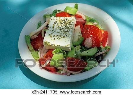 Greek salad, Greece, Southern Europe. View Large Photo Image Stock Photography - Greek salad, Greece, Southern Europe.. Fotosearch