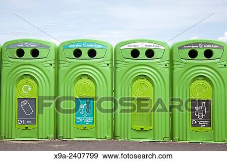 Green Recycling Containers, Weymouth, England, UK. View Large Photo Image Stock Photo - Green Recycling Containers, Weymouth, England, UK.. Fotosearch