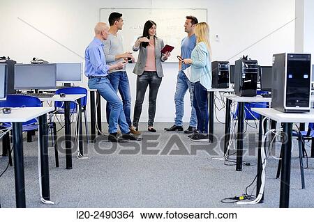 Picture - Group of teachers. Computer Academy.. Fotosearch