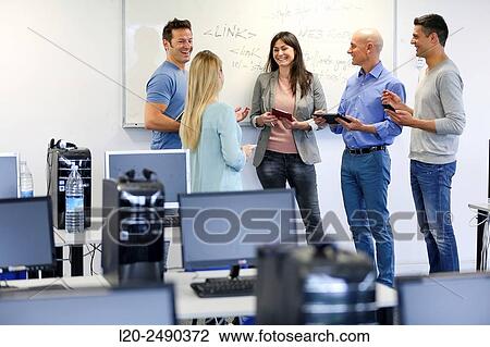 Group of teachers. Computer Academy. View Large Photo Image Stock Image - Group of teachers. Computer Academy.. Fotosearch