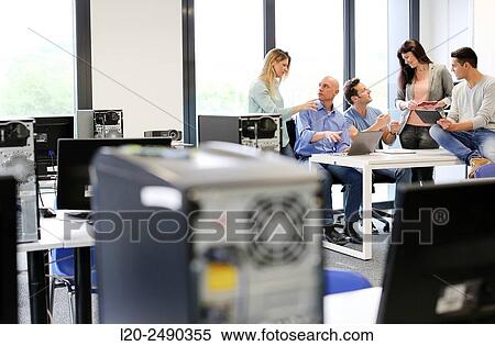 Group of teachers. Computer Academy. View Large Photo Image Stock Photography - Group of teachers. Computer Academy.. Fotosearch