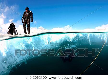 ice-diving, in lake Baikal, Siberia, Russia, island Olkhon. View Large Photo Image Stock Image - ice-diving, in lake Baikal, Siberia, Russia, island Olkhon.. Fotosearch