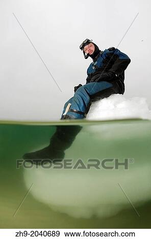 Stock Photo - Iceberg in the Black Sea, which was last frozen in 1977, Odessa, Ukraine, Eastern Europe.. Fotosearch