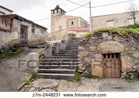Iglesia de San Juan Bautista and cellar, Torrecilla del Pinar. Segovia province. Castile-Leon. Spain. View Large Photo Image Stock Image - Iglesia de San Juan Bautista and cellar, Torrecilla del Pinar. Segovia province. Castile-Leon. Spain.. Fotosearch