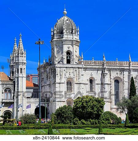 Picture - Jeronimos monastery (Hieronymites Monastery), Church of Santa Maria, Lisbon, Portugal.. Fotosearch