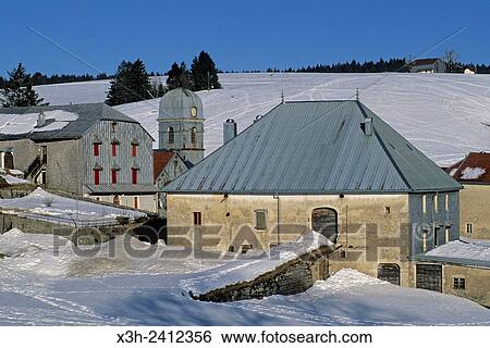 Stock Photograph - La Pesse, Jura department, Franche-Comte region of eastern France, Europe.. Fotosearch