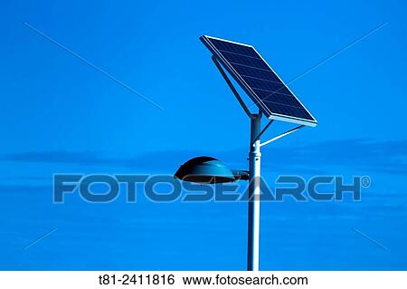 Lamp with solar panel energy, Valencia View Large Photo Image Stock Photograph - Lamp with solar panel energy, Valencia. Fotosearch