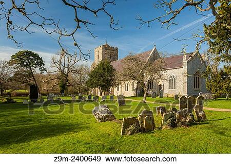 Stock Photo - Laughton church near Lewes, East Sussex, UK.. Fotosearch