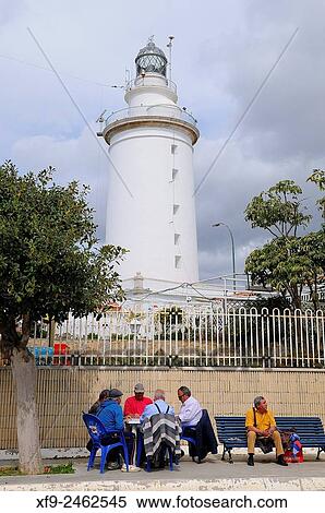 Lighthouse of Málaga. Andalusia. Spain View Large Photo Image Stock Photography - Lighthouse of Málaga. Andalusia. Spain. Fotosearch