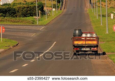 Little lorry transporting milk. Nordeste, Sao Miguel island, Azores, Portugal. View Large Photo Image Stock Photo - Little lorry transporting milk. Nordeste, Sao Miguel island, Azores, Portugal.. Fotosearch