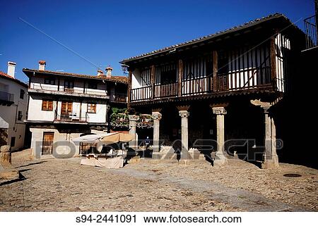Main square of La Alberca, Salamanca, Spain. View Large Photo Image Stock Image - Main square of La Alberca, Salamanca, Spain.. Fotosearch