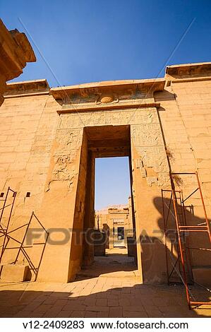 Medinet Habu temple, Luxor, Egypt View Large Photo Image Stock Image - Medinet Habu temple, Luxor, Egypt. Fotosearch
