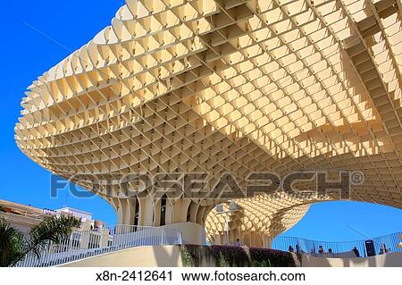 Stock Image - Metropol Parasol (Las Setas) by Jurgen Mayer, Seville, Andalusia, Spain.. Fotosearch