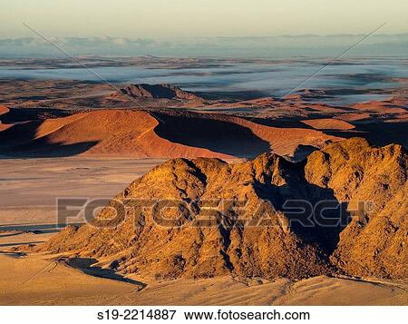 Namibia, Sossusvlei Dunes, Elevated view of sand dunes View Large Photo Image Stock Photo - Namibia, Sossusvlei Dunes, Elevated view of sand dunes. Fotosearch