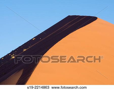 Stock Image - Namibia, Sossusvlei Dunes, Sand dune. Fotosearch