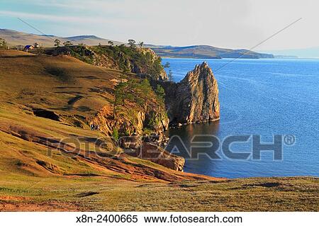 Olkhon island, landscape near Khuzhir, Baikal lake, Russia. View Large Photo Image Stock Photography - Olkhon island, landscape near Khuzhir, Baikal lake, Russia.. Fotosearch