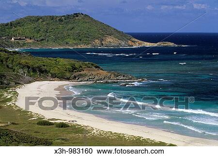 Stock Image - Pasture bay, Mustik, Grenadines islands, Saint Vincent and the Grenadines, Winward Islands, Lesser Antilles, Caribbean Sea. Fotosearch
