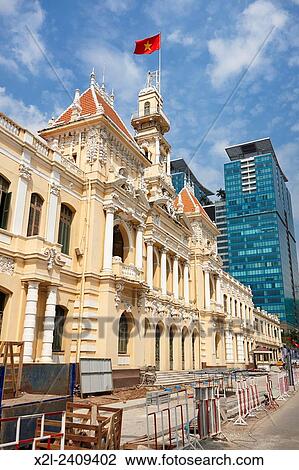 People's Committee Building. Ho Chi Minh City, Vietnam. View Large Photo Image Stock Image - People's Committee Building. Ho Chi Minh City, Vietnam.. Fotosearch
